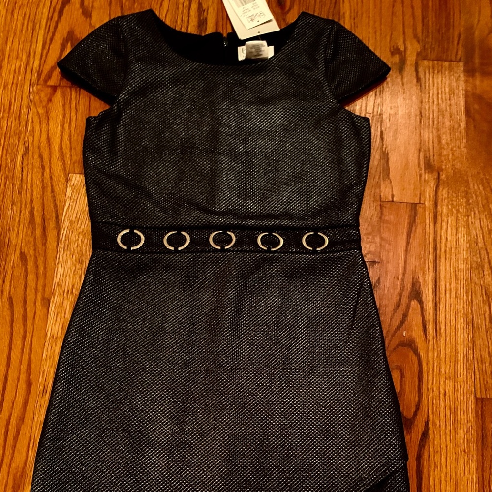 Girls Size 14 BEAUTIFUL Dress, Black & Silver